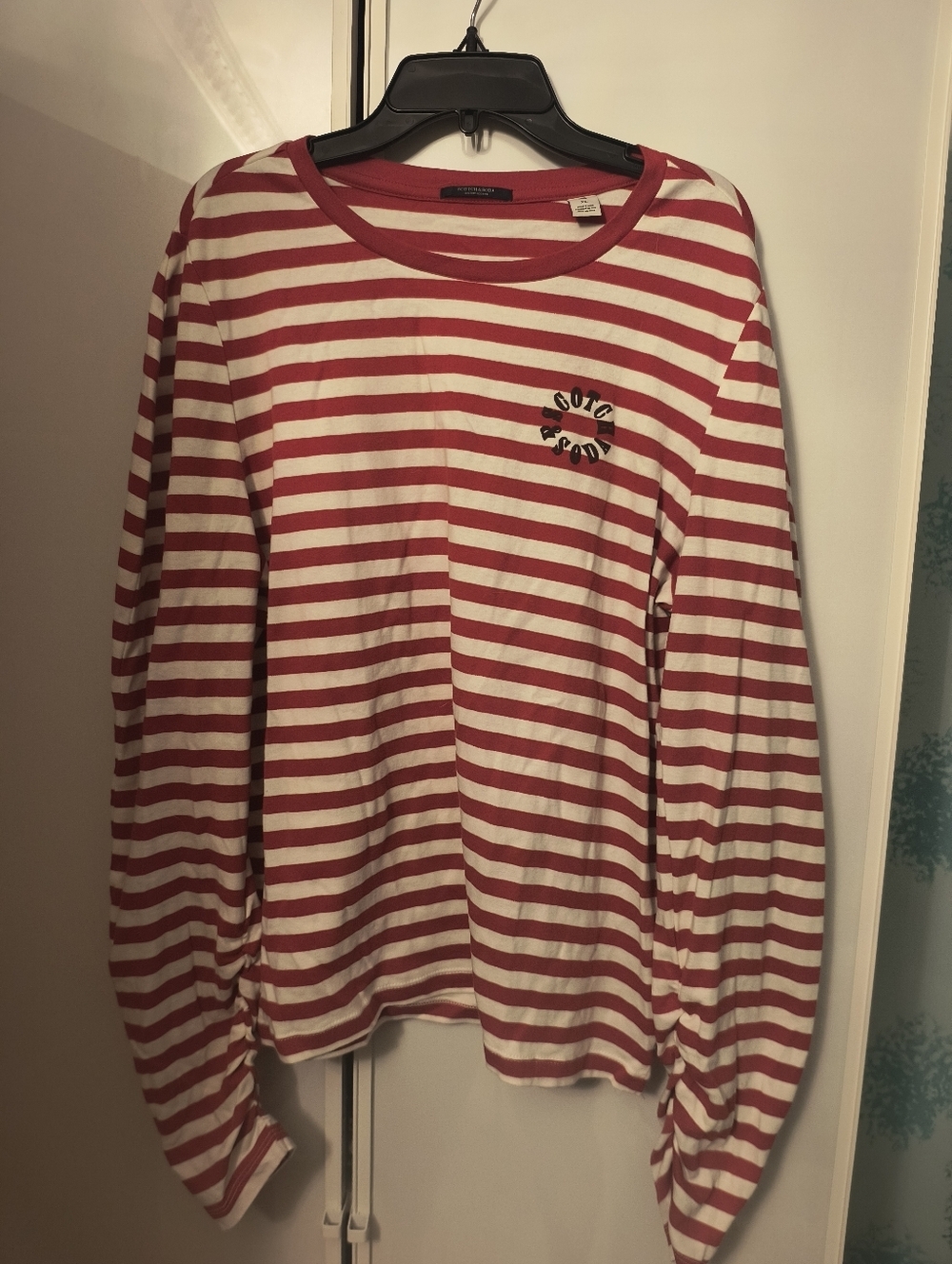 Scotch And Soda Long Sleeve Striped Top Sz XL